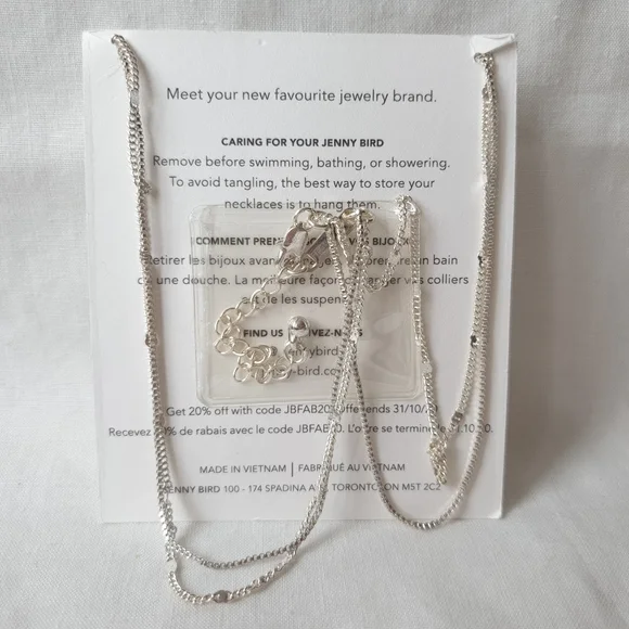 Silver Plating Jenny Bird Leanna Layered Drop Pendant Necklace - Picture 4 of 6